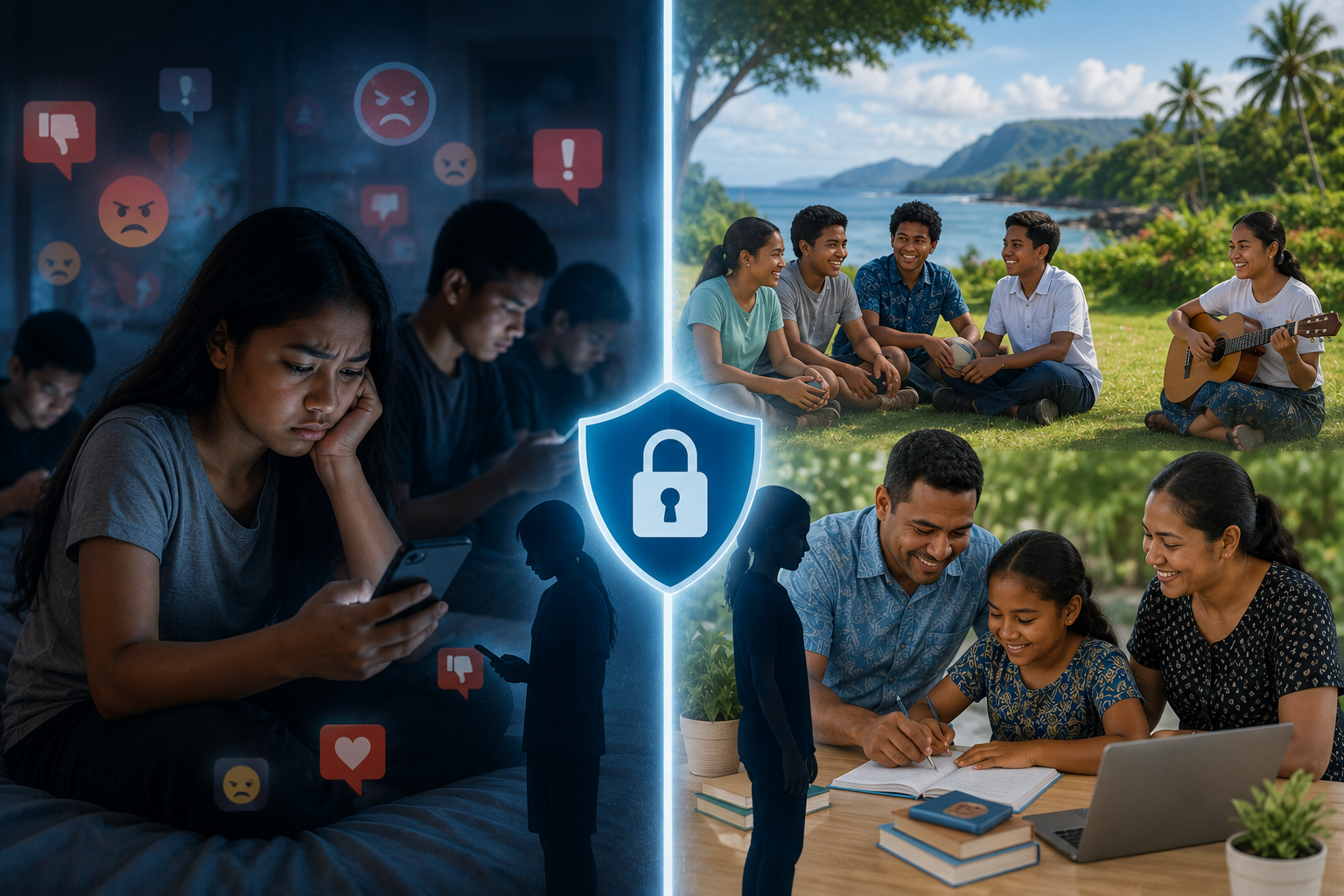 Fijian youth engaging positively with safe digital and community activities